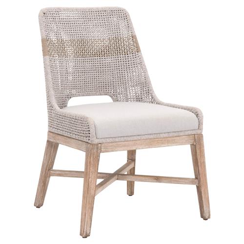 grey woven indoor outdoor dining room chair