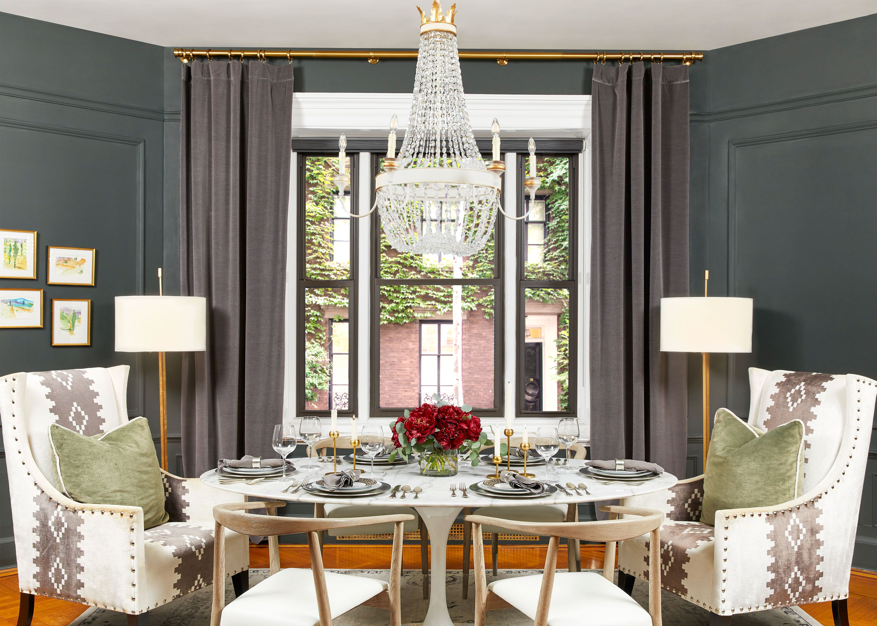 How Kathy Kuo Styles Her Jewel-Toned NYC Dining Room