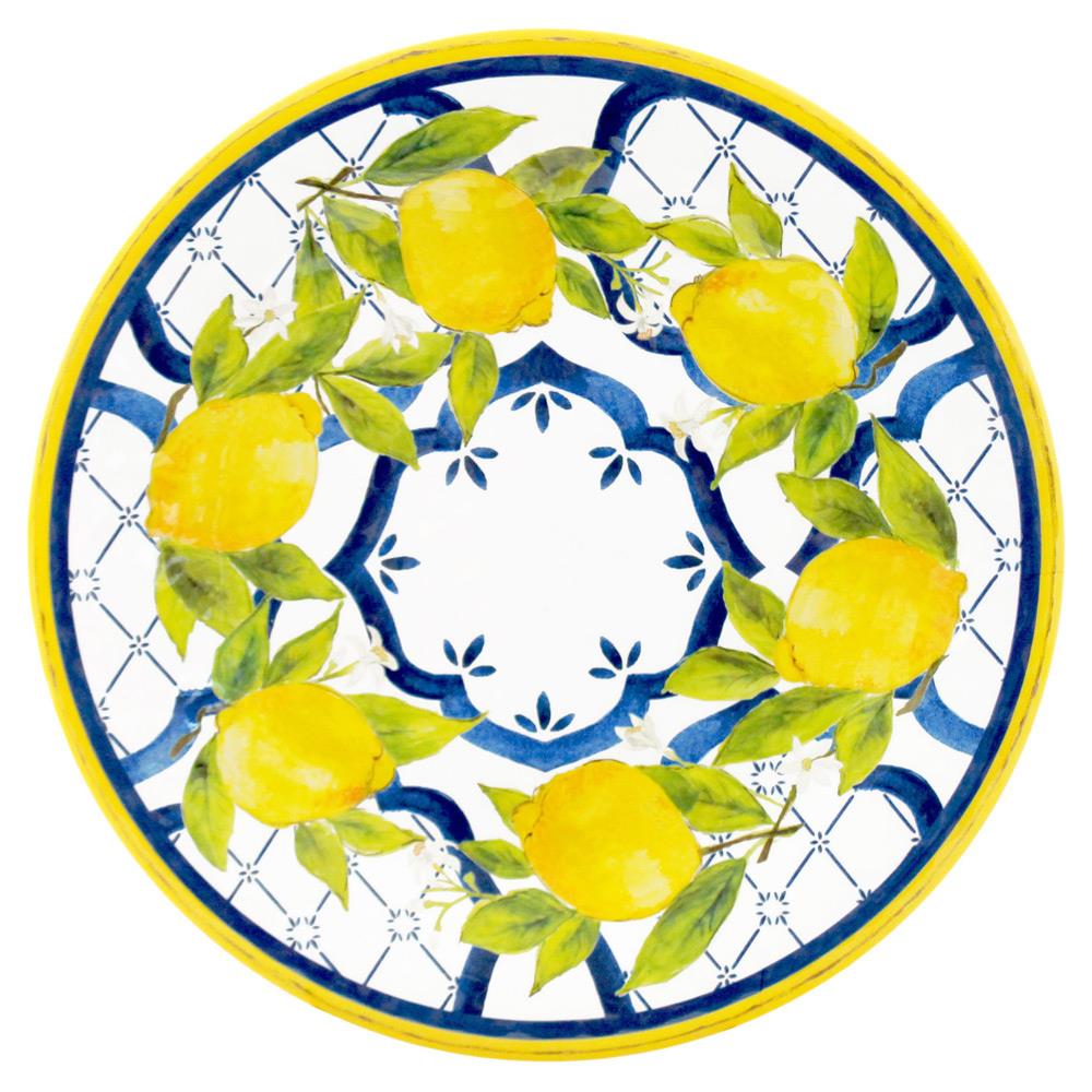 plate with lemons on it