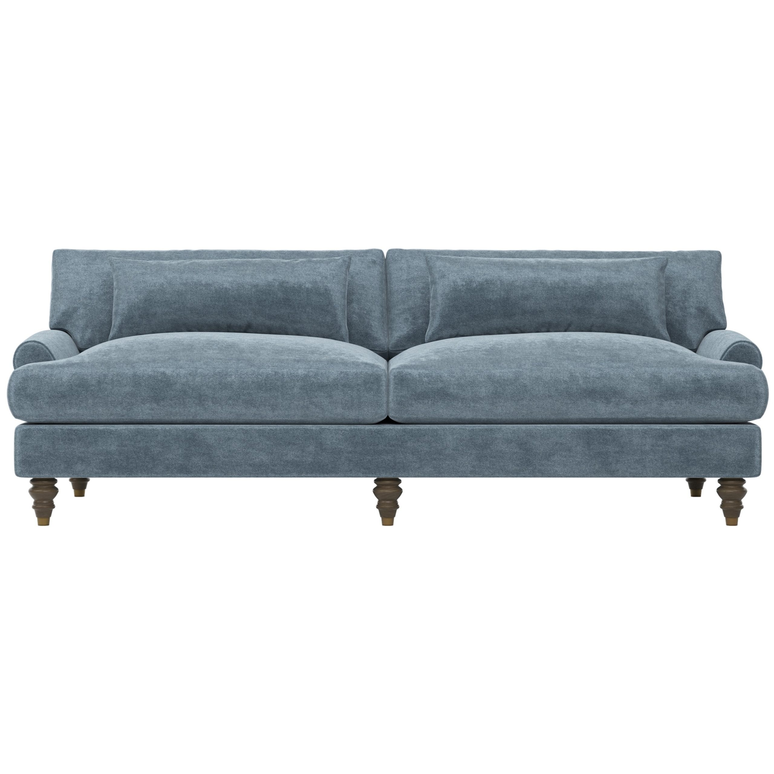 blue velvet sofa