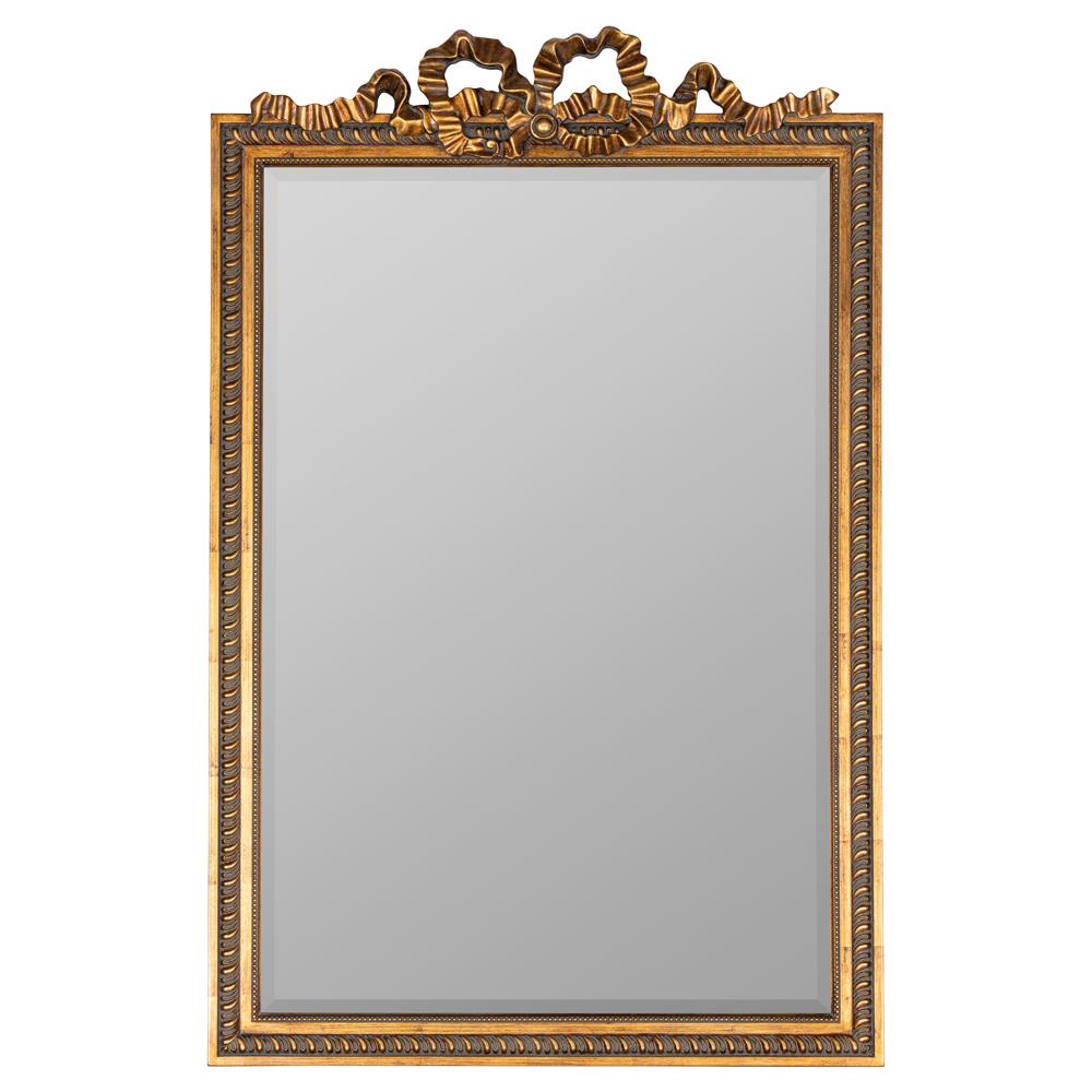 beveled gold wall mirror