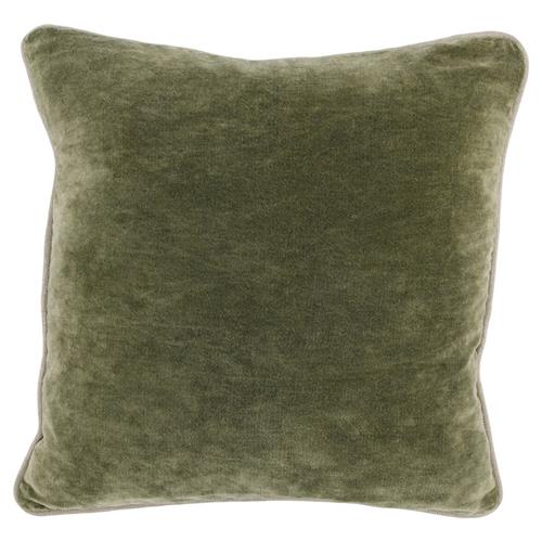 moss green velvet throw pillow