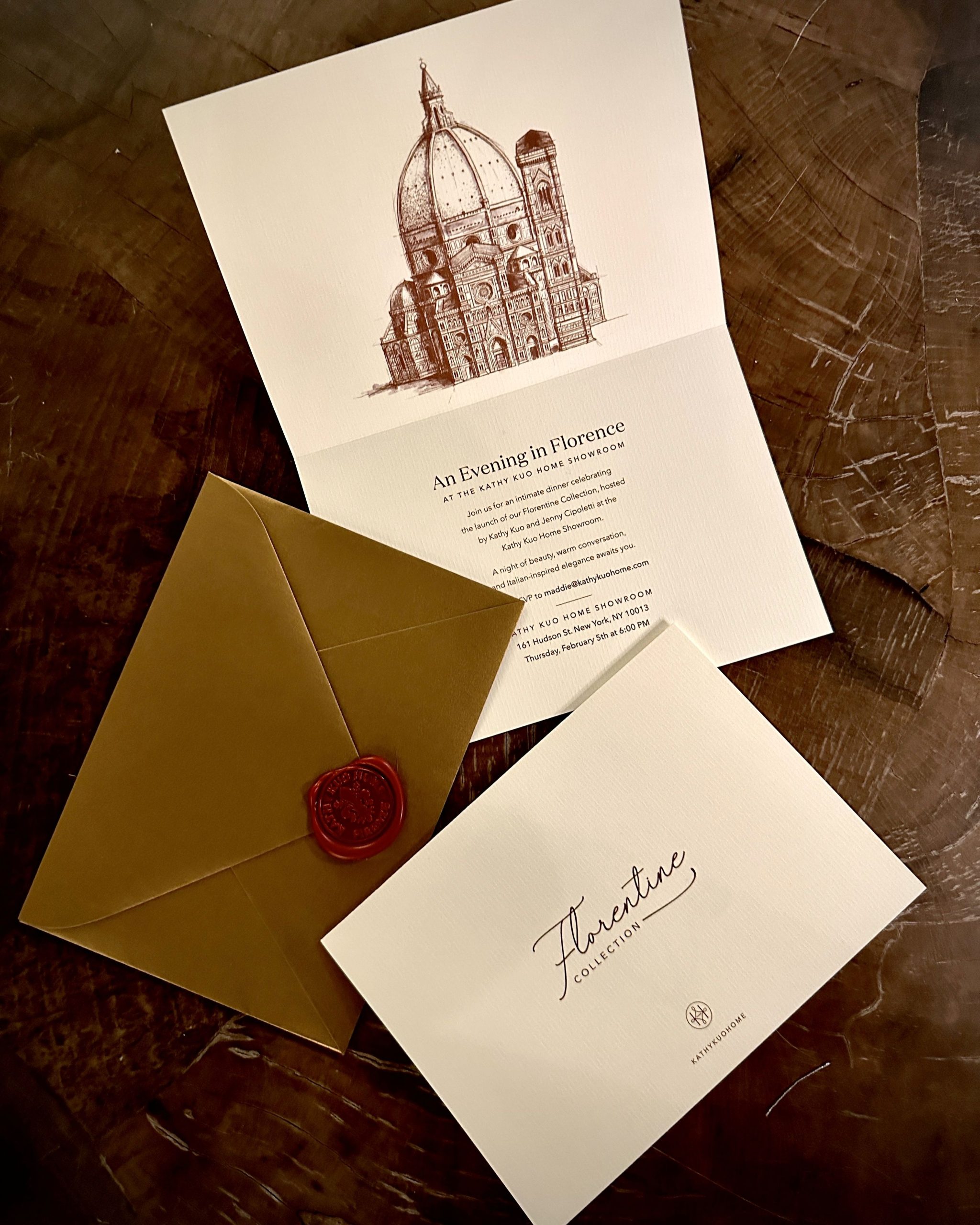 Florentine dinner invitation