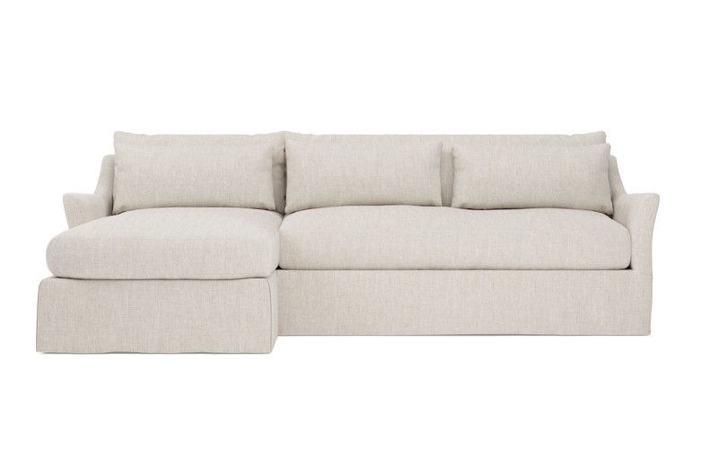 Pauline Sea Salt Performance Slipcovered Chaise Sectional - Left Chaise - 101"
