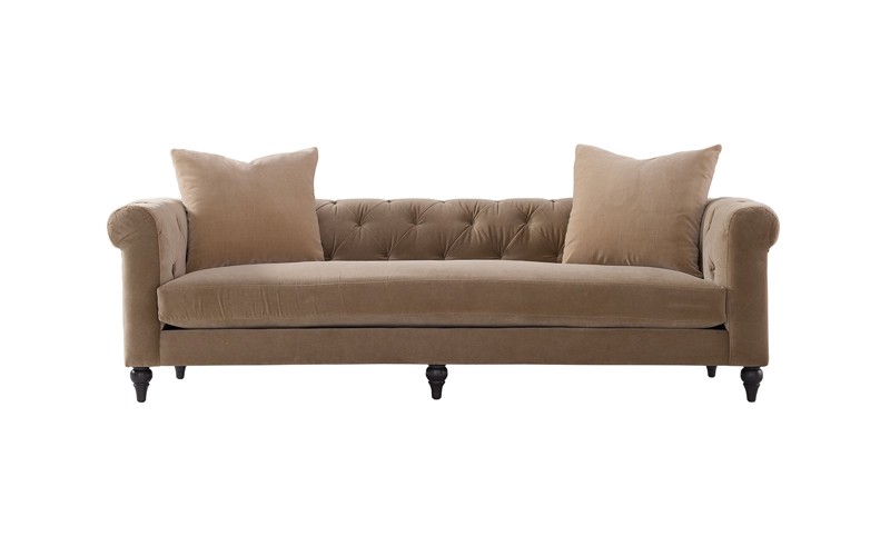 Rosehill Mocha Mist Performance Velvet Sofa - 88"