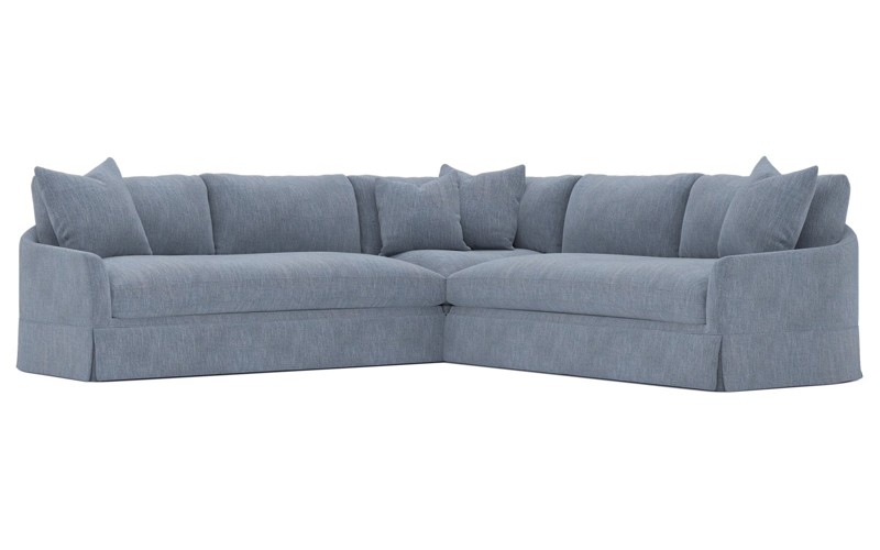 Hartwell Nantucket Blue Performance Corner Sectional - 118"