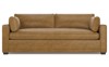 Weybridge Butterscotch Leather Bench Cushion Sofa - 88"