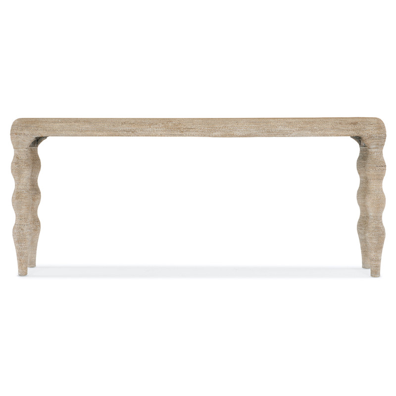 Miguel Coastal Beach Brown Wood Rope Wrapped Console Table