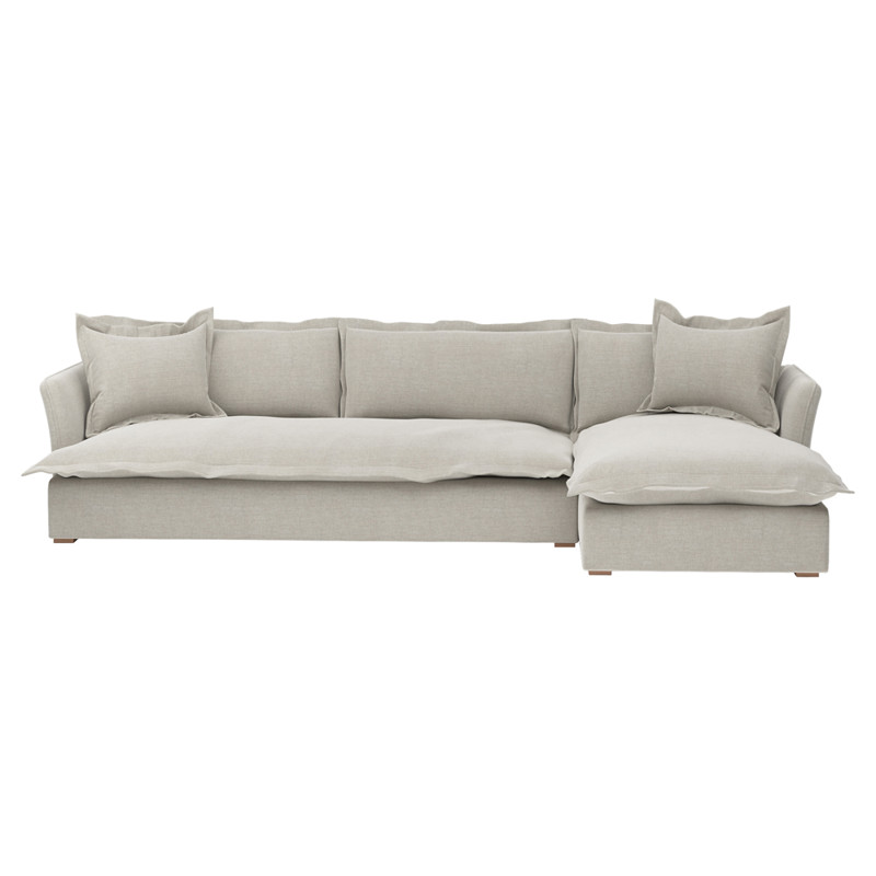 Alanna Modern Classic Braden Bisque 2-Piece Sectional - 133"W
