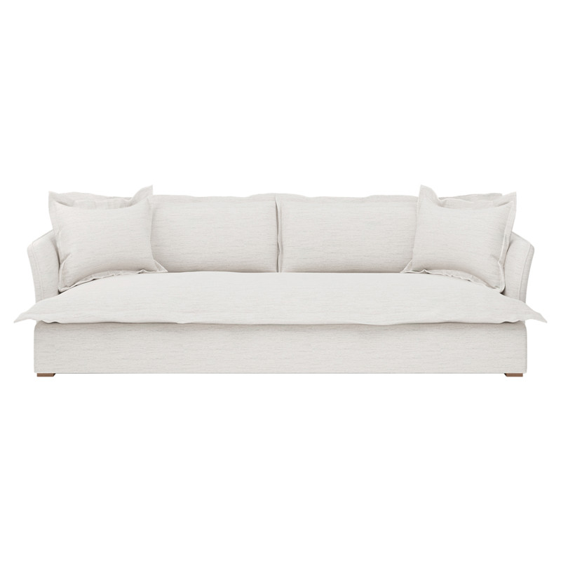 Alanna Modern Classic Ashford Cream Performance Sofa - 98"W