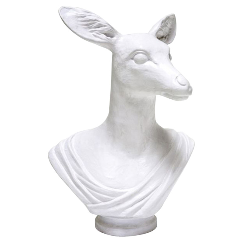 Athena Modern Classic Doe White Resin Sculpture