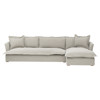 Alanna Modern Classic Braden Bisque 2-Piece Sectional - 133"W