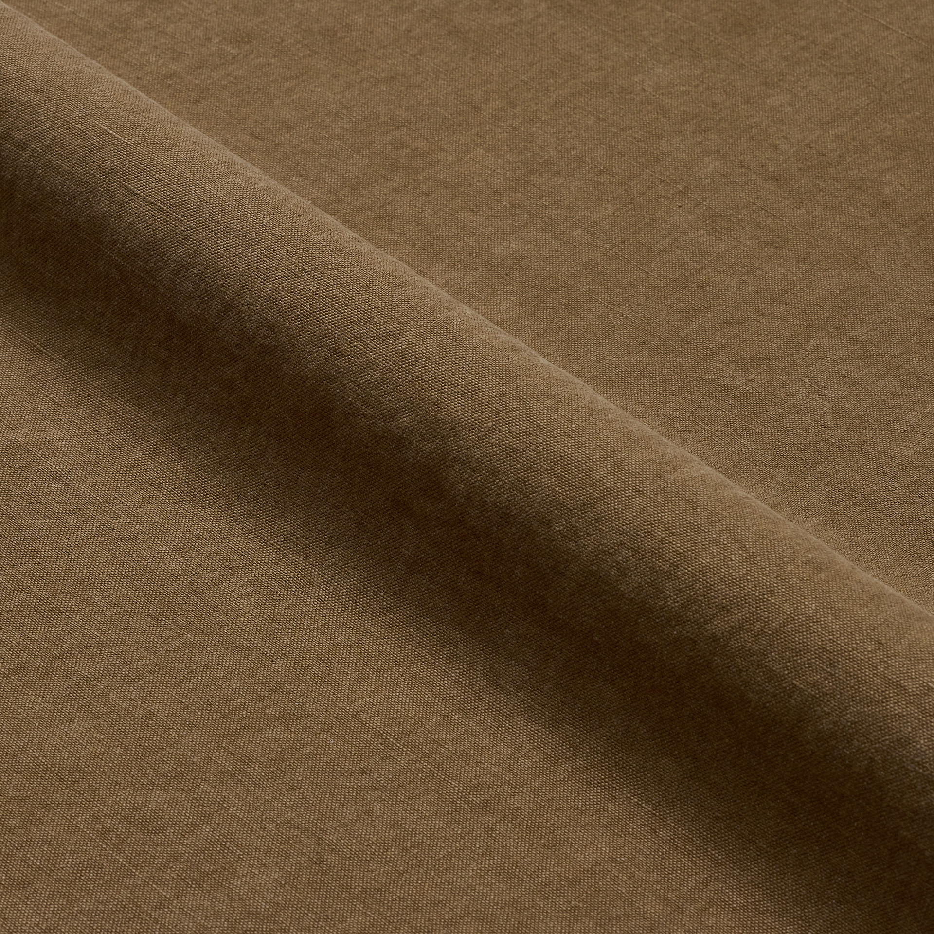 Toffee Linen fabric swatch