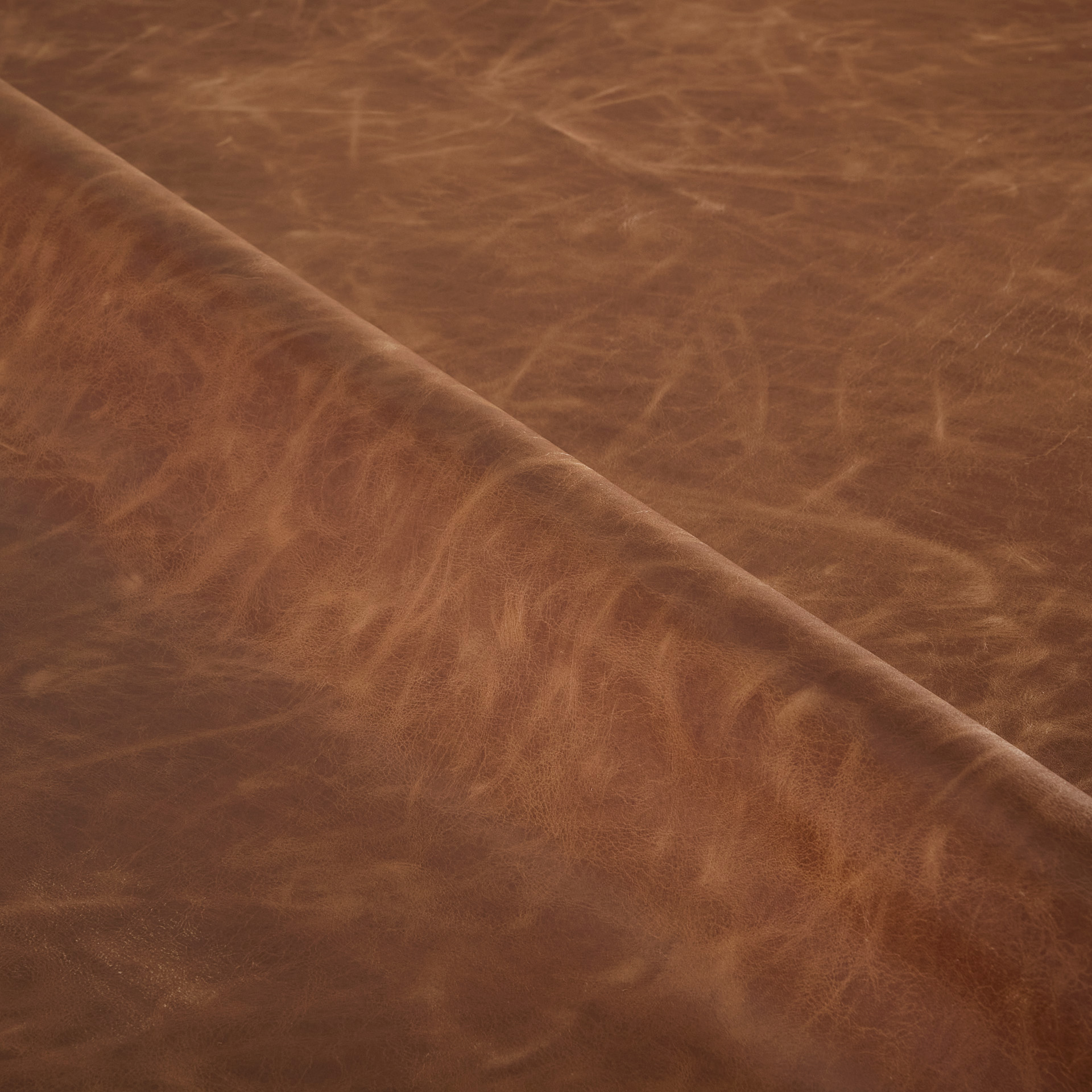 Cognac Leather fabric swatch