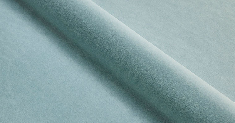 French Blue Velvet fabric swatch