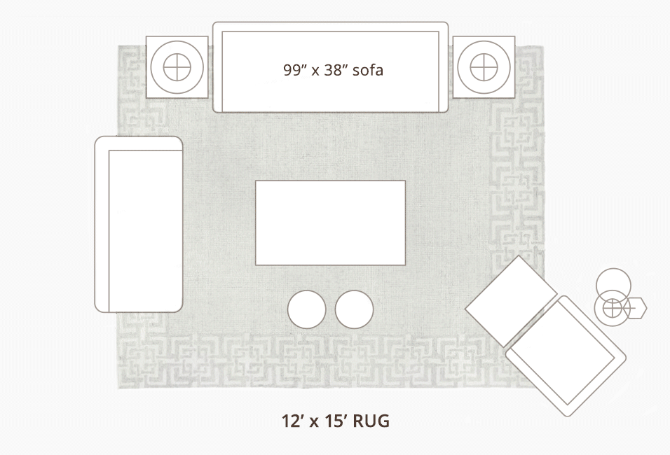 living room rug sizing guide